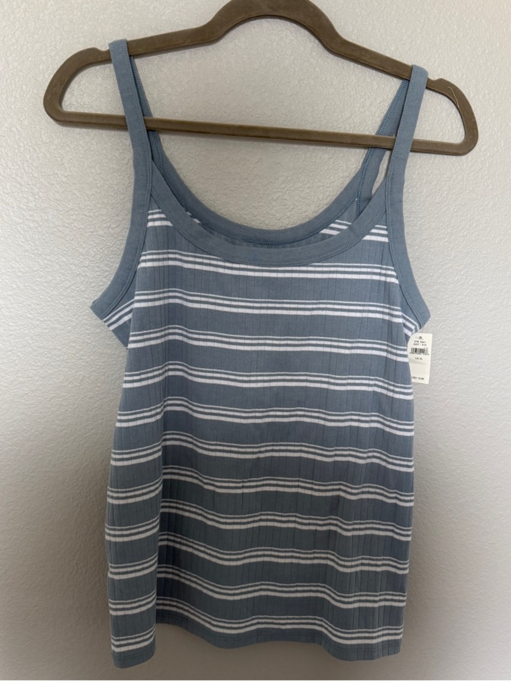 Aerie Striped Blue & White Tank Top